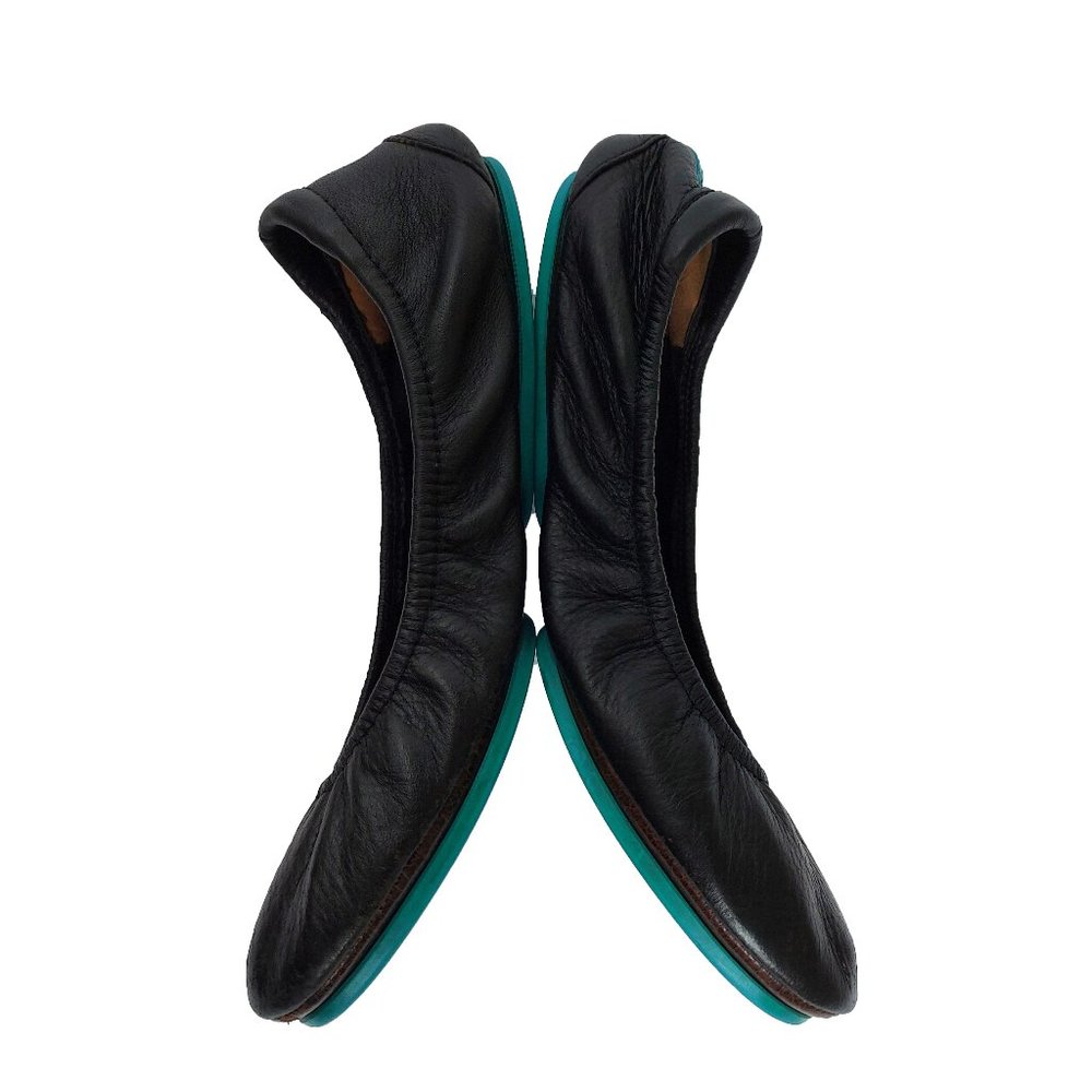 Tieks Ballet Flats by Gavrieli in Matte Black & Teal - Size 6 - Picture 4 of 11